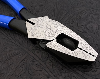 Hand Engraved Ironworker’s  Pliers