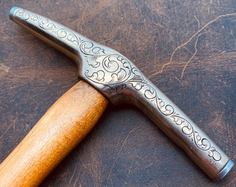 Hand Engraved Brass Tack Hammer