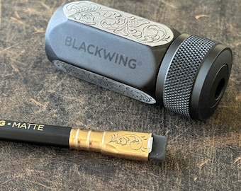 Hand Engraved Brass Pencil Sharpener