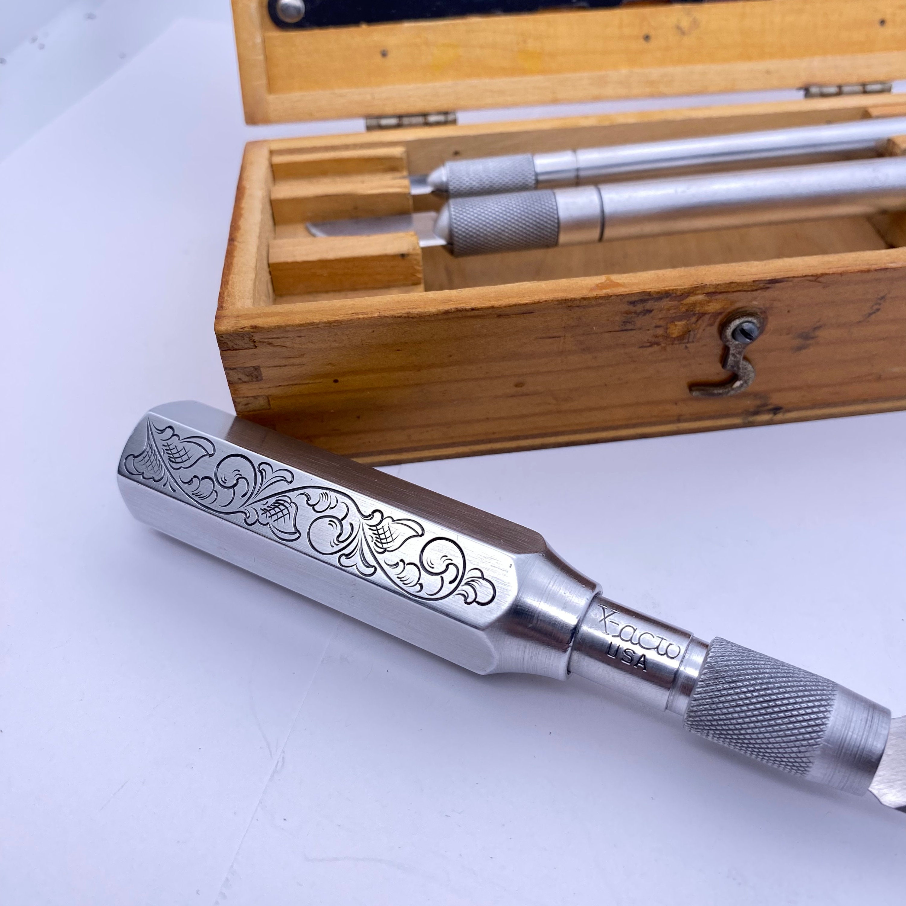 Hand Engraved Vintage X-ACTO Knife 