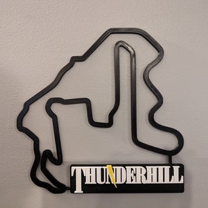 Thunderhill Raceway ParkTrack-kaart met naamplaatje