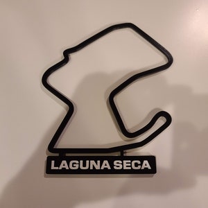 Laguna Seca Track Map met Naamplaatje Wall Art