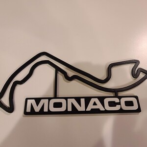 Monaco Track Map met Naamplaatje Wall Art