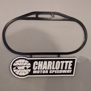 Charlotte Motor Speedway-circuitkaart met naamplaatje
