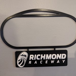 Richmond Raceway Track Map Wall Art (met naamplaatje)