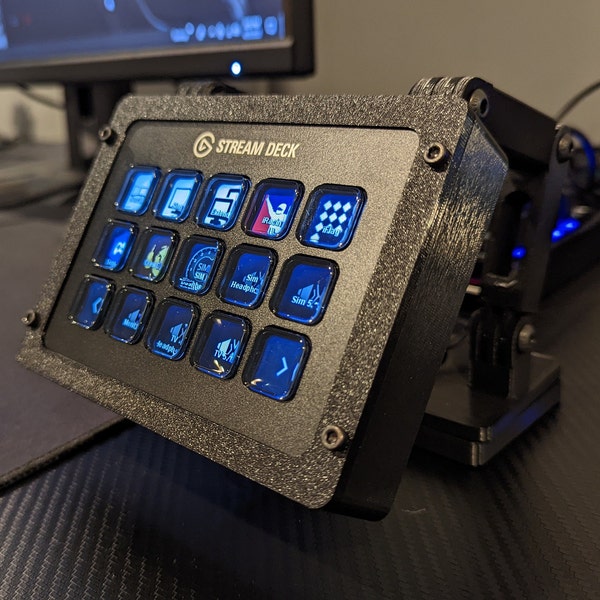 Stream Deck 15 Key Modular Adjustable Mount (Fully Enclosed) (MK1 or MK2 Models)