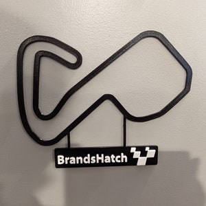 Merken Hatch Track Map met Naamplaatje Wall Art