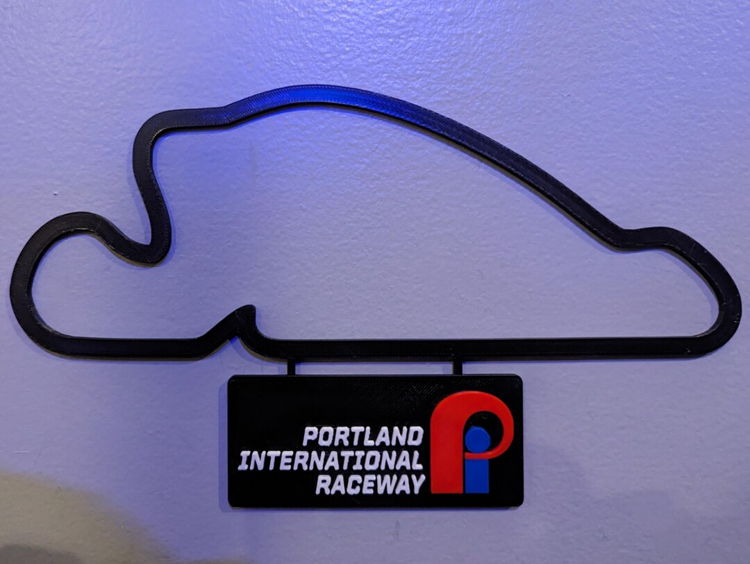 Portland International Raceway Track Map With Nameplate Wall Art - Etsy