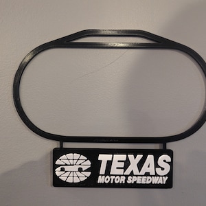 Texas Motor Speedway-circuitkaart (meerkleurig met naamplaatje)