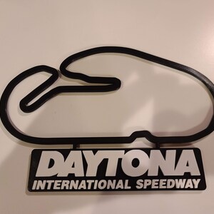 Daytona Road Course Track Map met naamplaatje Wall Art