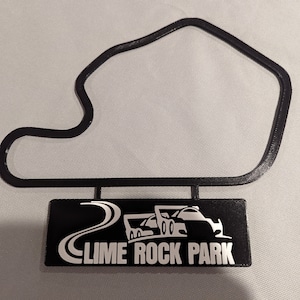 Lime Rock Park-trackkaart met naambordmuurkunst