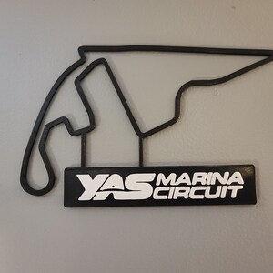 Yas Marina Track Map met Naamplaatje Wall Art