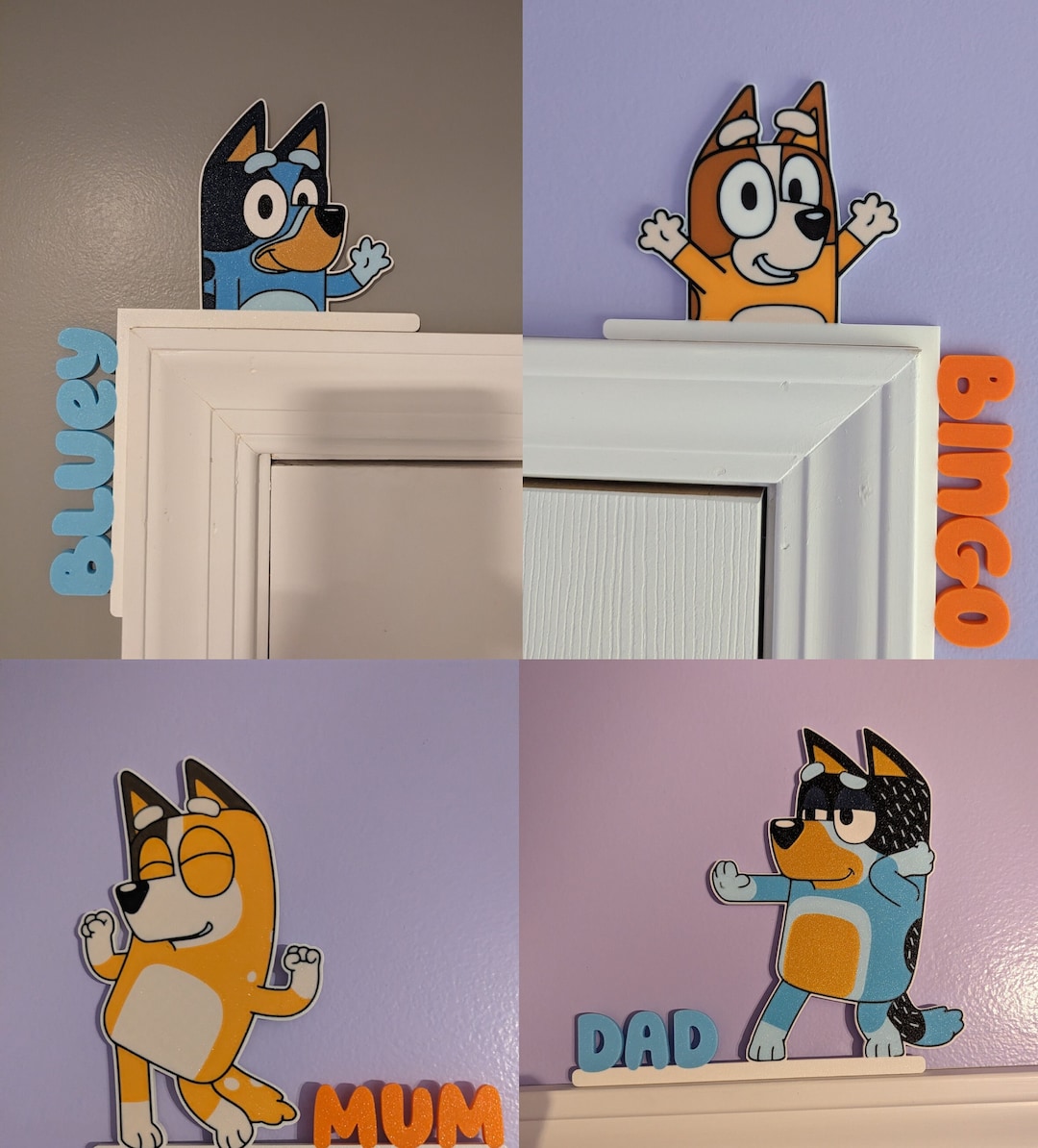 Bluey & Bingo Character Door Hanger Decor - Etsy