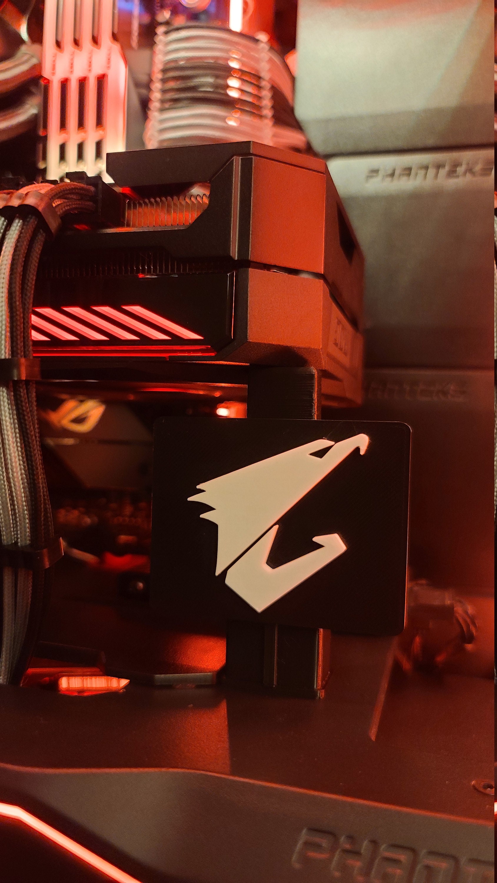 Gaming PC Case Badge compatible With GPU Support Riser Etsy