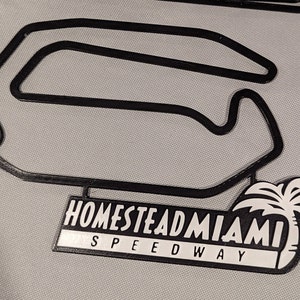 Homestead Miami Track Map met naamplaatje Wall Art