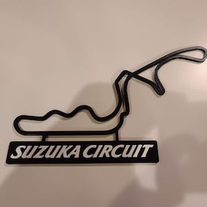 Suzuka Track Map met naamplaatje Wall Art