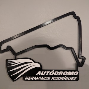 Autódromo Hermanos Rodríguez-circuitkaart met naamplaatje