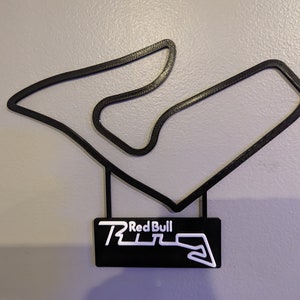 Redbull Ring-trackkaart met naambordmuurkunst