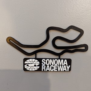 Sonoma Raceway Track Map met naamplaatje Wall Art