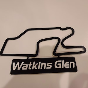 Watkins Glen Track Map met naamplaatje Wall Art