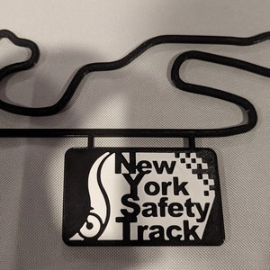 New York Safety Track Map met naamplaatje Wall Art