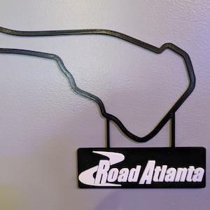 Road Atlanta routekaart met naamplaatje kunst aan de muur