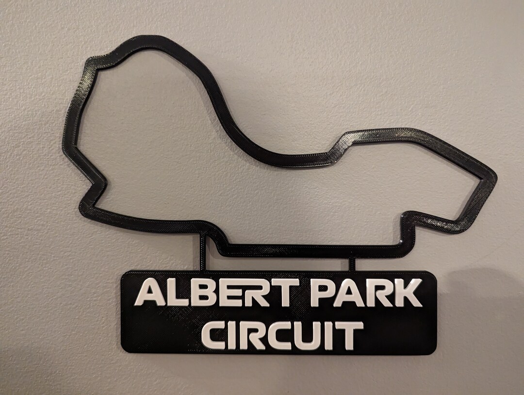 Albert Park Circuit Track Map With Nameplate - Etsy