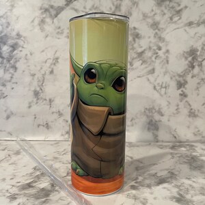 Front view of tumbler