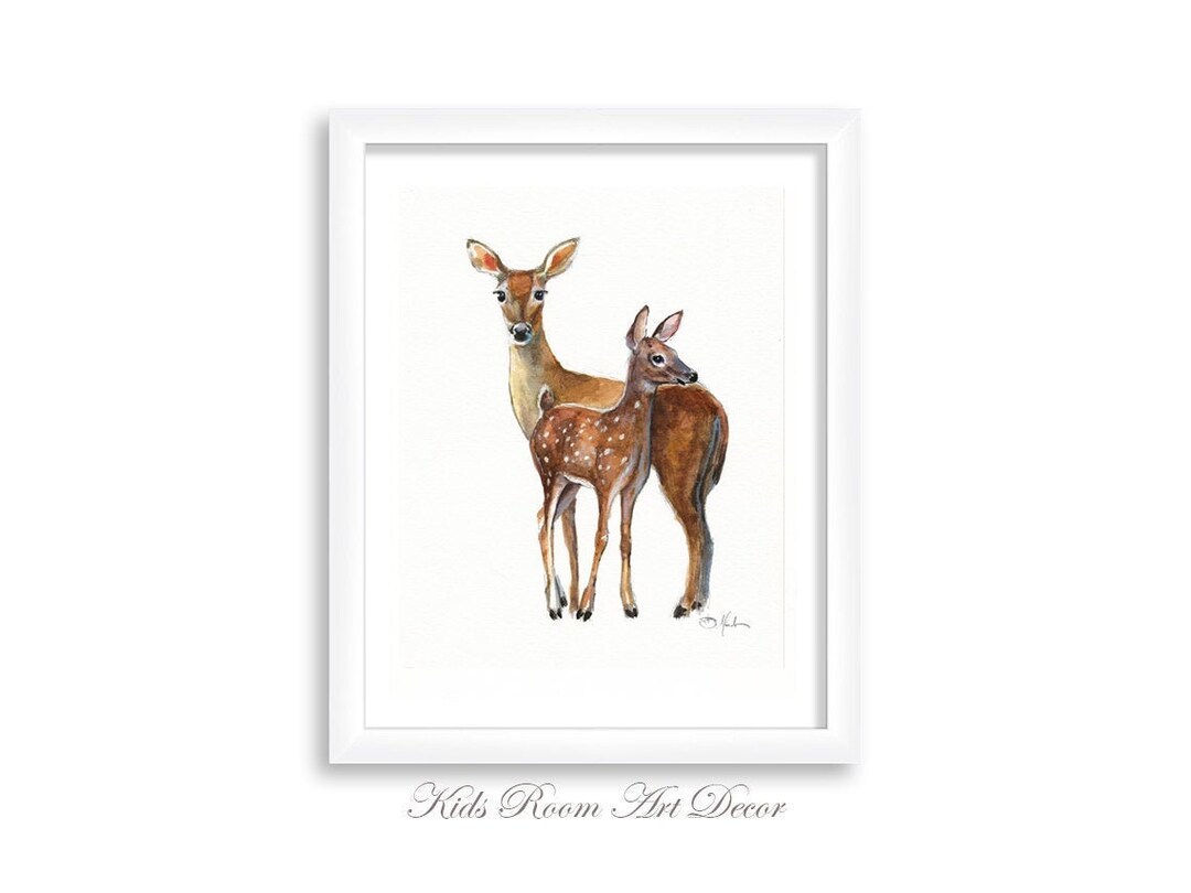 Nursery Art Prints Framed Baby Room Animal Art Kids Room Etsy