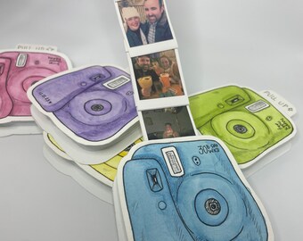 Personalized Polaroid Card with your Photos, Handmade Mother's Day Card, Interactive Anniversary Card