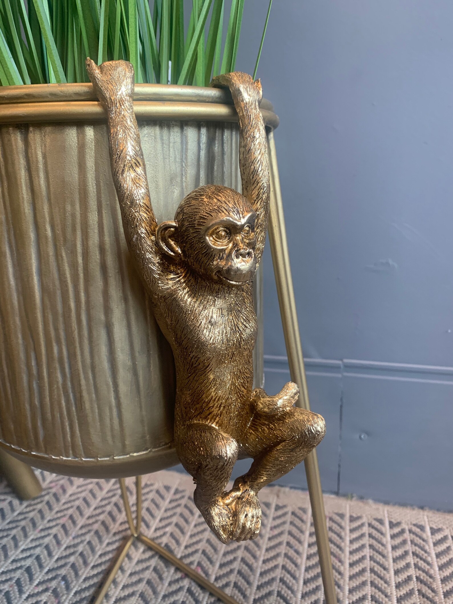 Gold Monkey Home Decor UK Living Room Ornaments Plant Pot Etsy