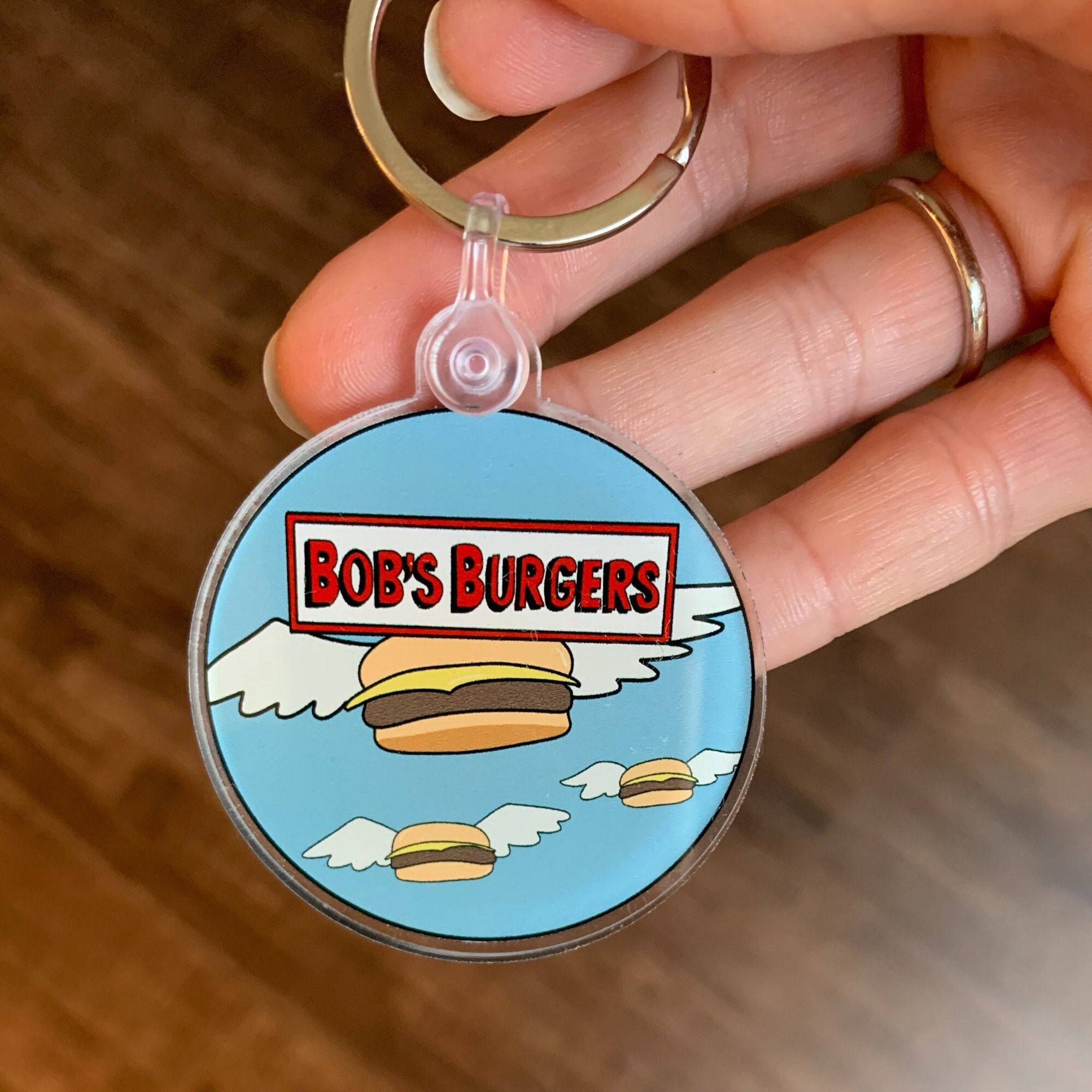 Bob's Burgers Keychains - Cartoon Bobs Figures Metal Pendant Keyring Gift  For Kids