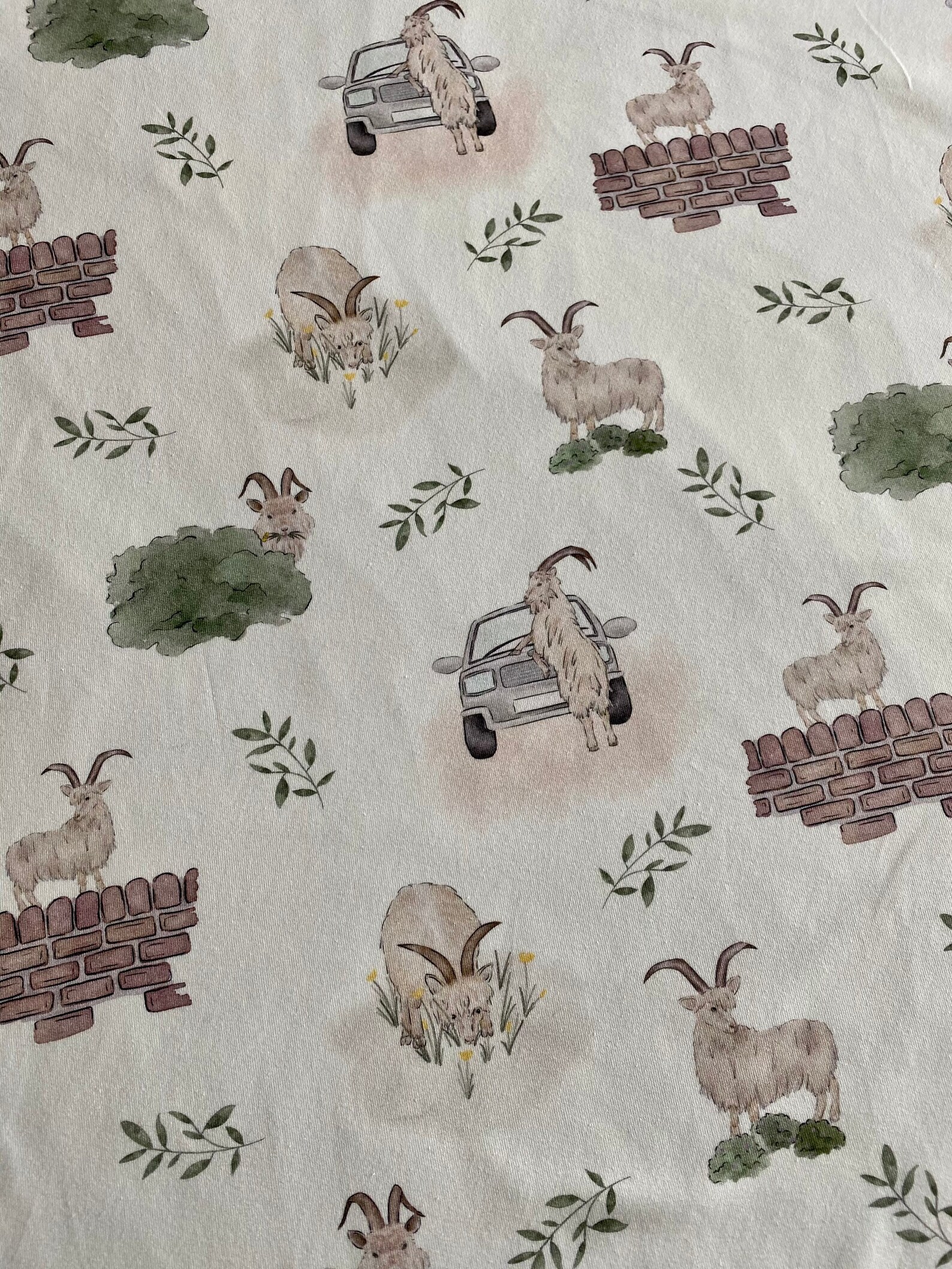 Llandudno Goat Fabric Rainbowsewing Cotton Lycra Jersey Etsy