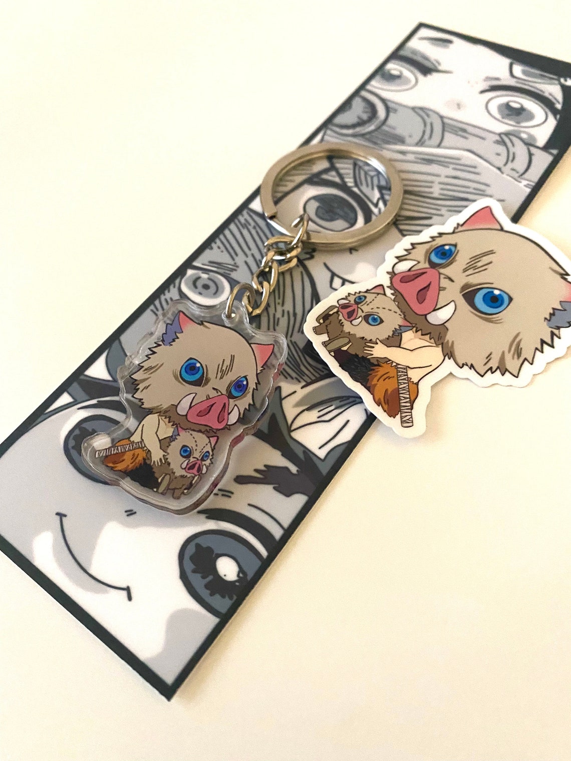 Anime keychain acrylic keychain and waterproof sticker bundle. Etsy