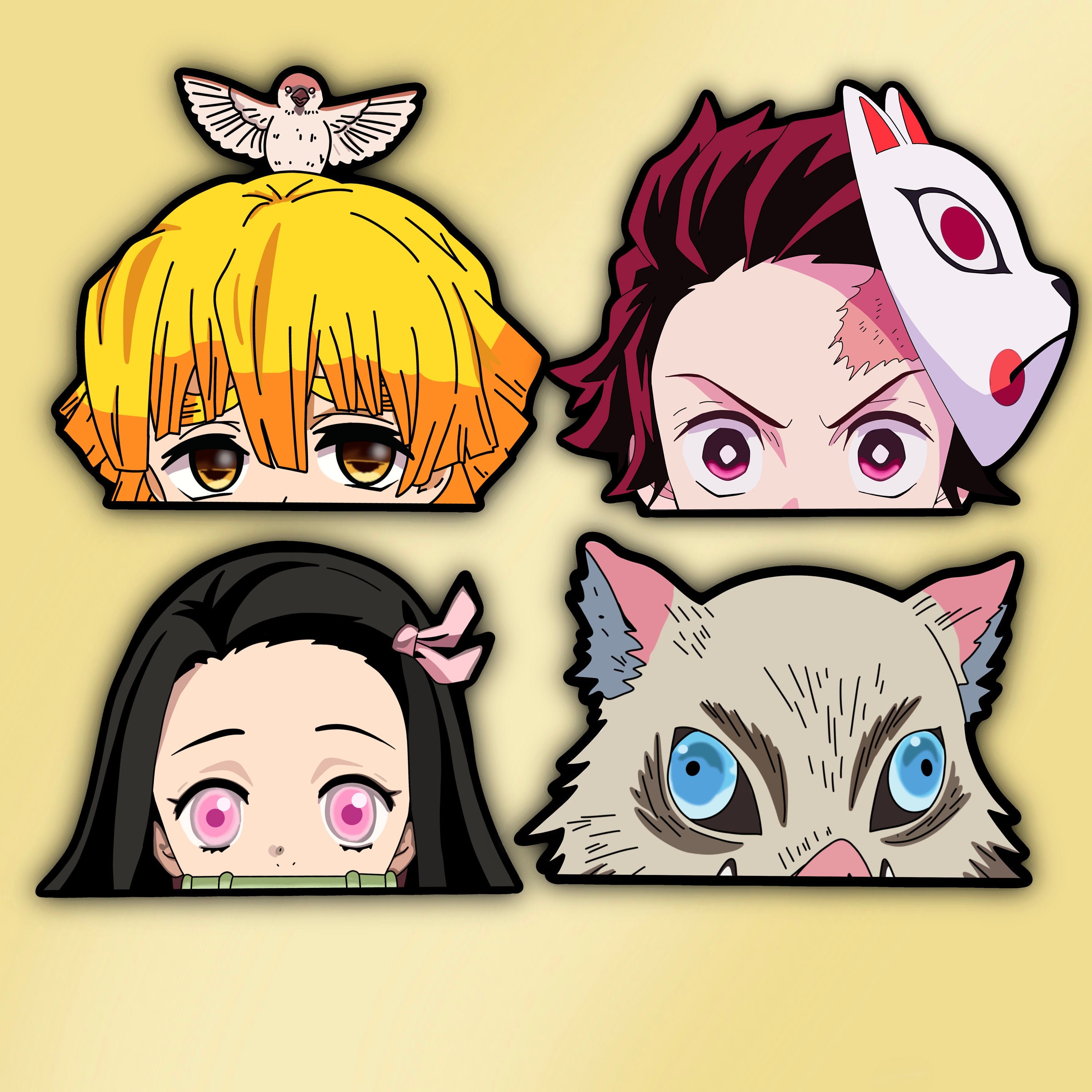 Anime sticker peeker, gloss sticker, waterproof sticker, character st…