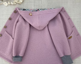 Ready for dispatch: boiled wool jacket size. 110/116, pink