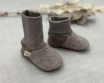 Baby shoes made of wool, individually made according to your wishes, choice of colours / baby shoes, slippers