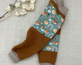 Woolen boiled trousers with pockets and softshell trim, customized to your wishes!