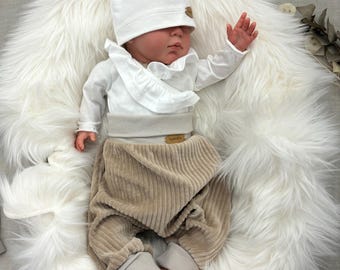 Wide corduroy bloomers, beige from size 50