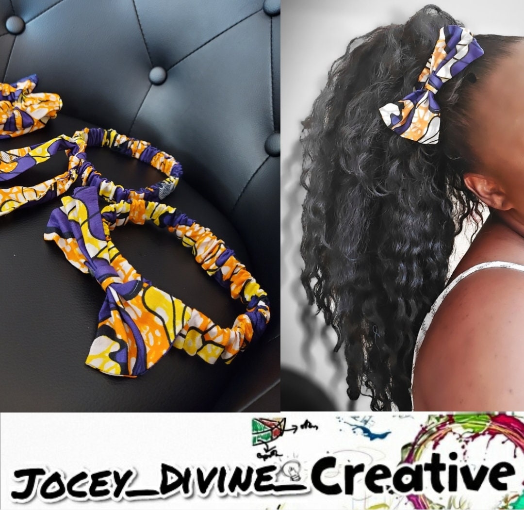 One African Print Hair Accessories Etsy UK
