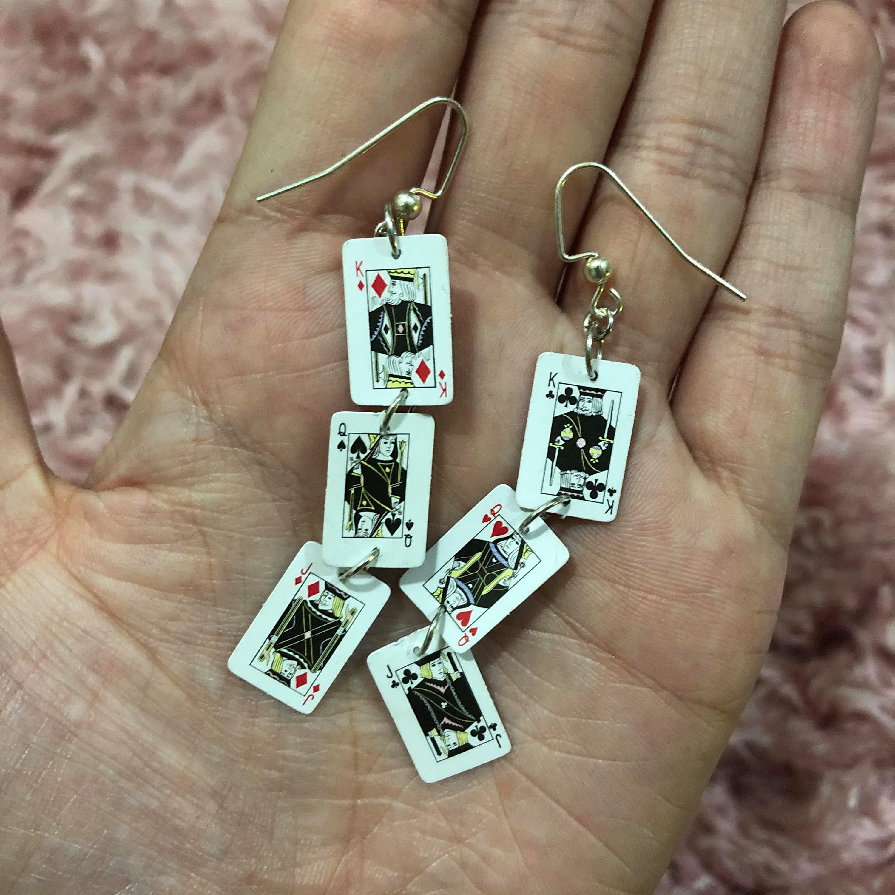 Playing Card Earrings Etsy