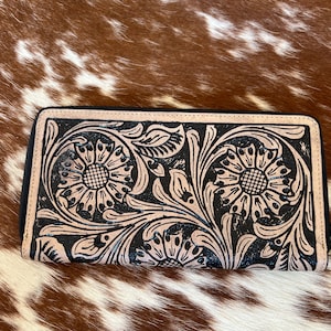 Tooled Floral Wallet