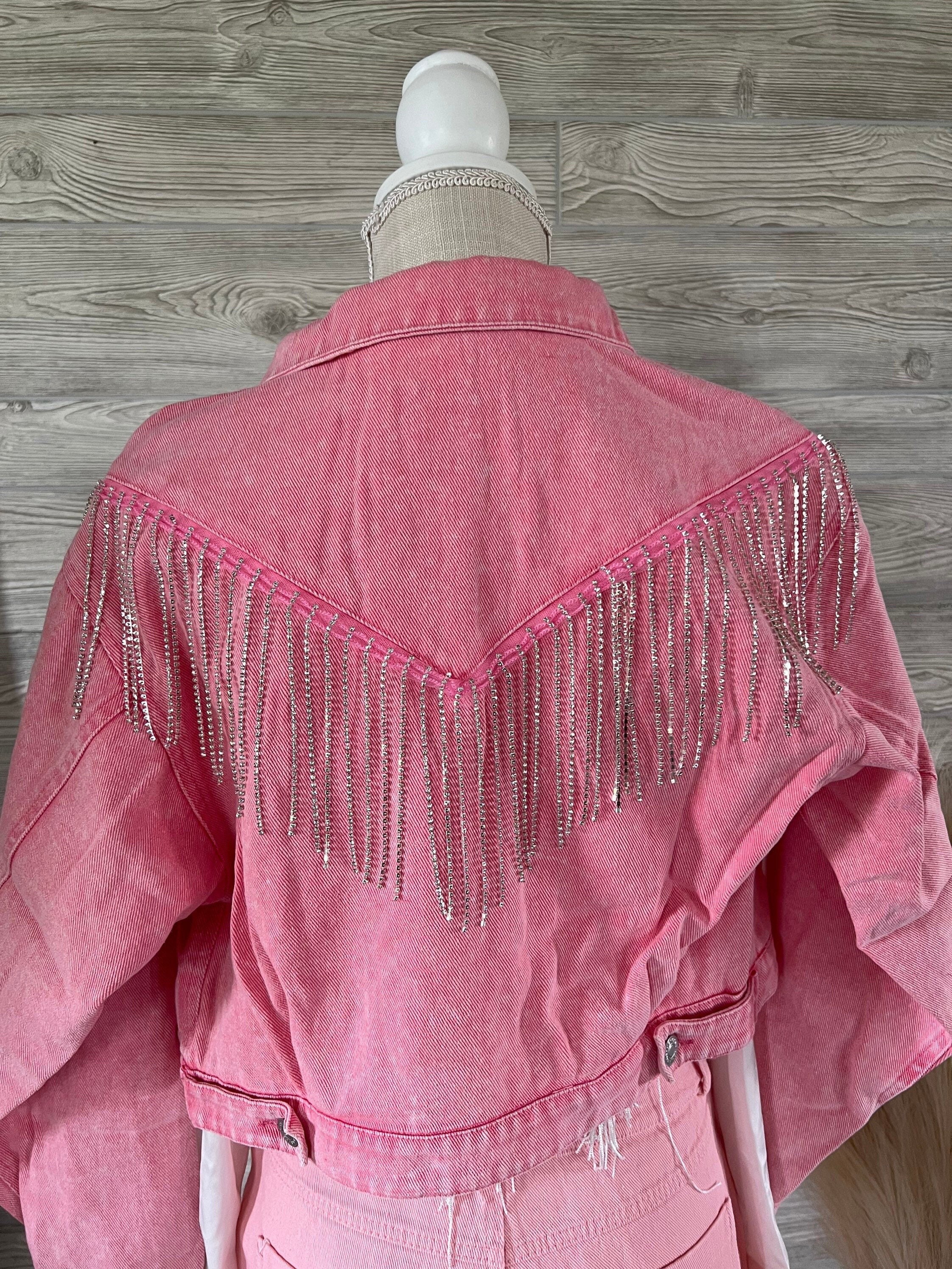 Veste en jean frange hotsell