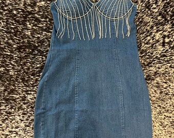 Fringed Denim Dress - Etsy Singapore
