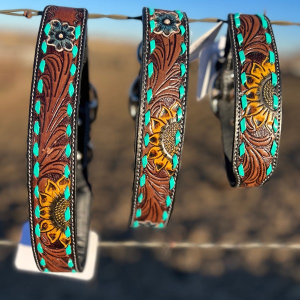 Sunflower dog collar