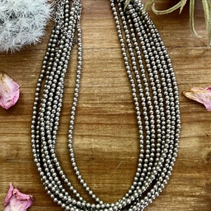 Silver plated pearl necklace