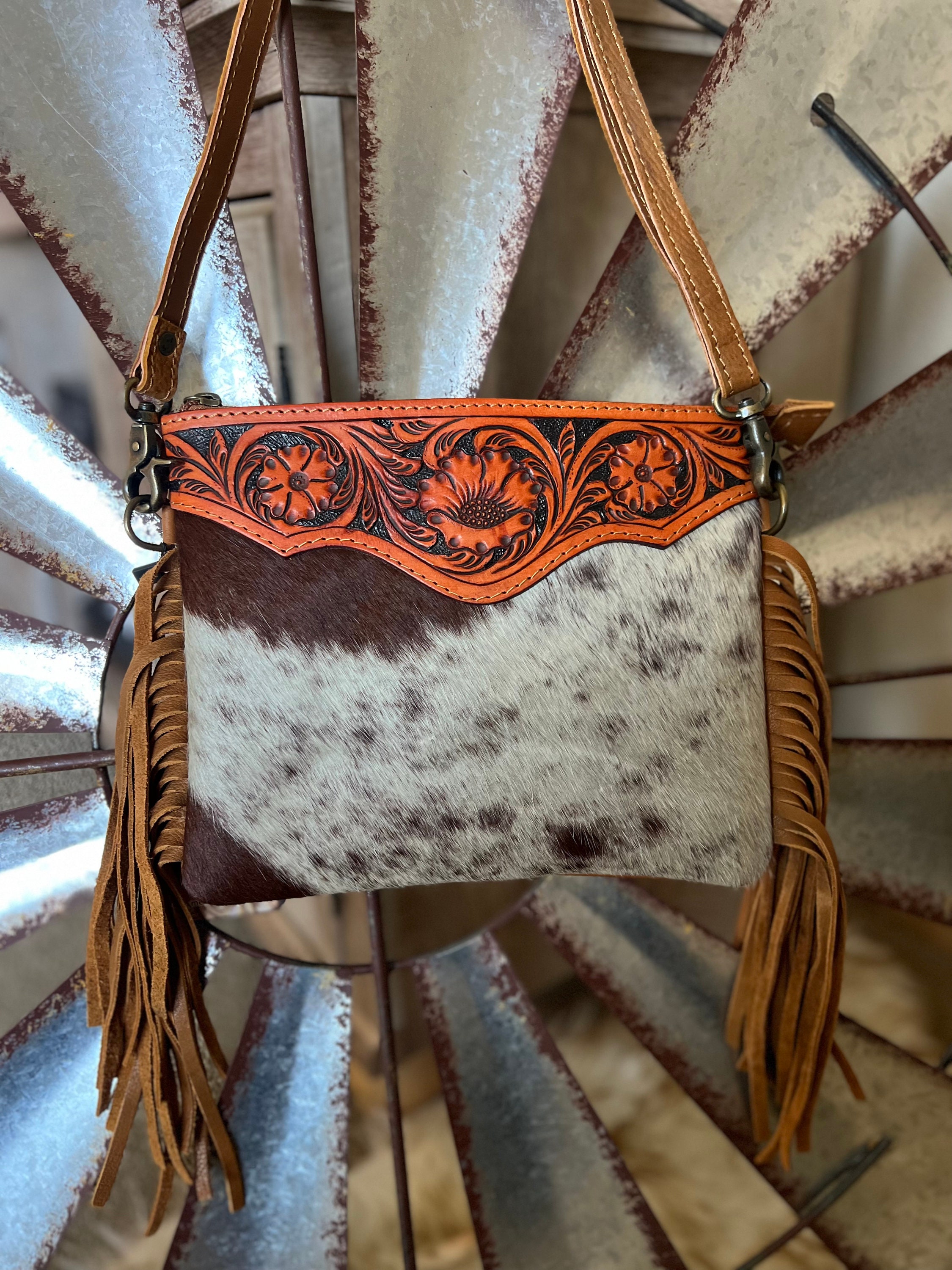 Cowhide Purse or Rope Can Strap