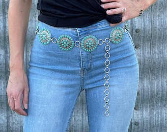 Turquoise concho belt