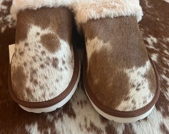 Cowhide slippers