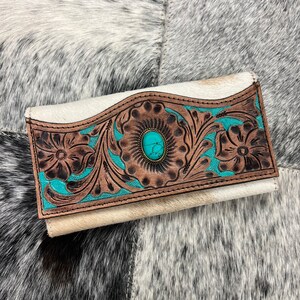 Cowhide concho wallet